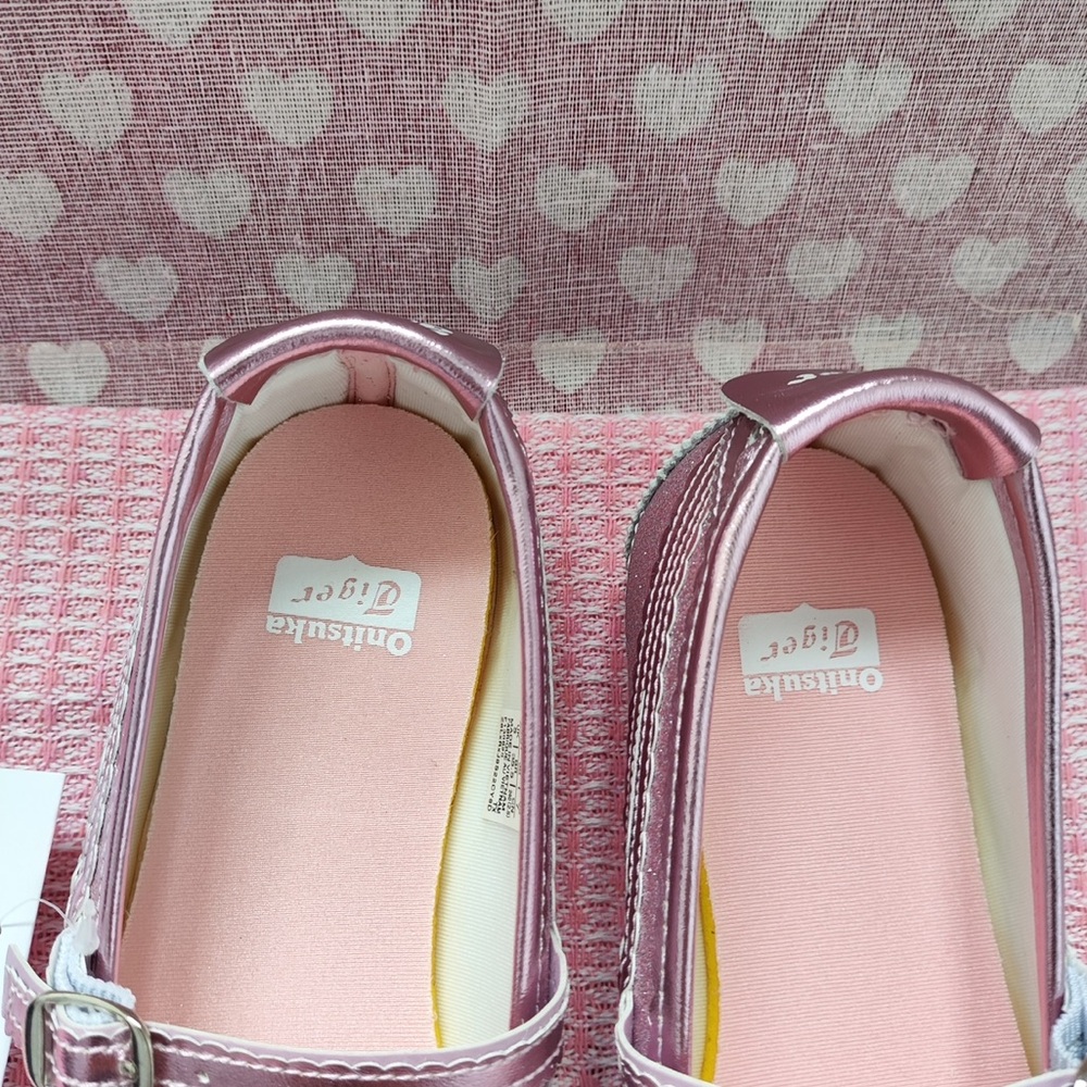 Onitsuka Tiger by Asics Metallic Pink Double-Strap Mary Jane Flats - Picture 2 of 7
